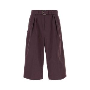 Dries Van Noten Men Purple Cotton Preaches Bermuda Shorts